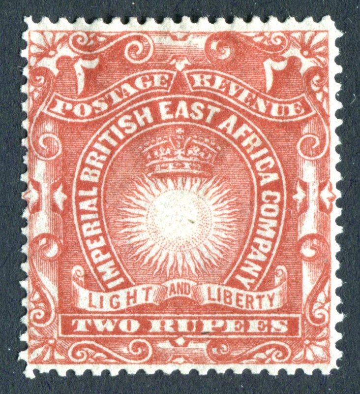 British East Africa/KUT 1890. 2r brick red. Mint Hinged. SG16.