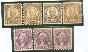 United States #684-687/720-722 Mint (NH) Single (Complete Set)