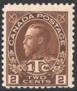 Canada SC#MR4 2+1¢ King George V: 1T¢ Inscription (1916) MH