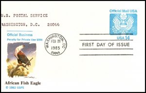 Scott UZ3 14 Cents Official Mail Fleetwood FDC Unaddressed