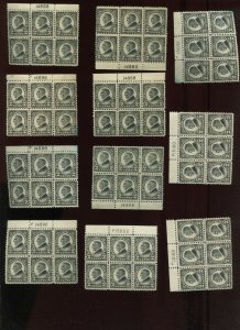 610 Harding Lot of 11  Mint  Plate Blocks of 6 Stamps  (610 PB A32)