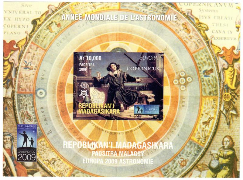 Madagascar 2009 COPERNICUS/EUROPA 50th.ANNIVERSARY SS (1) IMPERF.MNH VF