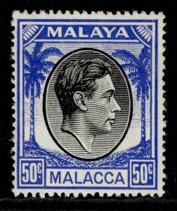 MALAYSIA - Malacca GVI SG14, 50c black & blue, NH MINT.