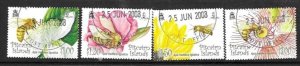 PITCAIRN ISLANDS SG763/6 2008 FLOWERS & BEES  USED 