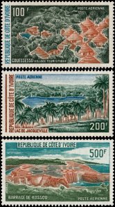 ✔️ IVORY COAST 1972 - VILLAGE LAKE & DAM - SC. C51/C53 MNH  $18 [1.25.14]