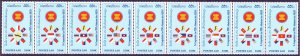 Laos. 1998. 1623-31 bl165-173. Heraldry. MNH. 