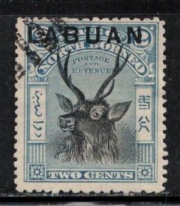 LABUAN Scott # 73 Used - North Borneo Stamp Overprinted