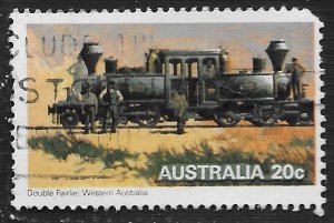 Australia #707 20c Trains - Double Fairlie Steam Locomotives