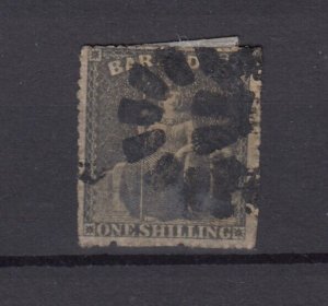 Barbados QV 1860 1/- Black Fine Used BP9435