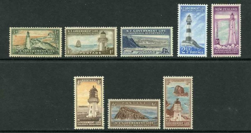 New Zealand SGL42/L49 1947 Life Insurance Set of 8 U/M Cat 30 pounds