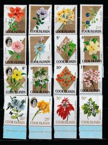 Cook Islands 199-203, 205-215 MNH Flowers