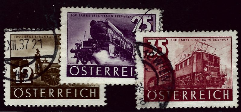 Austria #385-387 Used F-VF SC$5.25....Grab a Bargain!