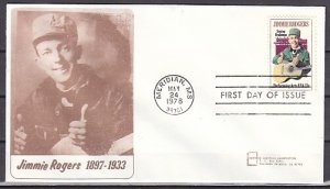 United States, Scott cat. 1755. Country Music, J. Rogers. First day cover. ^