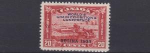 CANADA  1933    S G  330   20C RED  REGINA 33      MH     PAPER REMAINS 