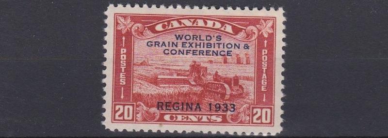 CANADA  1933    S G  330   20C RED  REGINA 33      MH     PAPER REMAINS 