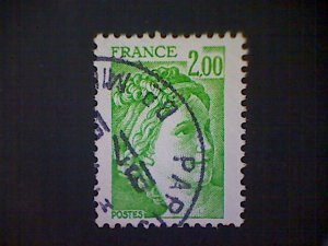 France, Scott #1575, used(o), 1978, Sabine definitive, 2.00frs, emerald