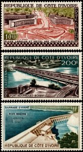 ✔️ IVORY COAST 1959 - HOTEL DAM & BRIDGES - SC. C14/C16 MNH ** $23 [1.25.01]