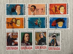 Grenada #628-633, C29-C32 Used, American Revolution Bicentennial, 2024 SCV $2.50
