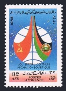 Afghanistan 1287, MNH. Michel 1597. Afghan-Soviet joint space flight, 1988.