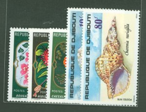 Djibouti #477-81 Mint (NH) Single (Complete Set)