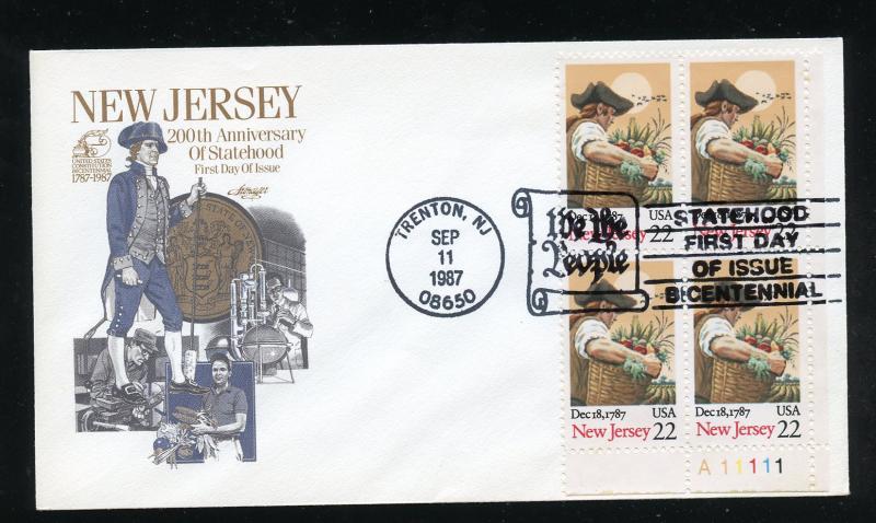 US 2338 Constitution Bicentennial - New Jersey PB UA ArtMaster FDC