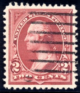 US 249 2c 1894 George Washington type I no watermark PF cert XF-S machine cancel