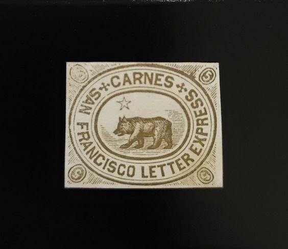 1864 5c Carnes City Letter Express, San Francisco, California, Gold, 35L4, Local