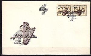 Czechoslovakia, Scott cat. 2512 ONLY. Violin & Piano value. First day cover. ^