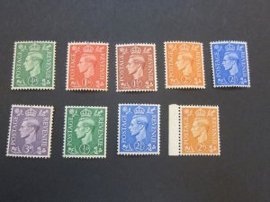 Great Britain 1941 SG 485-90+485wi,488a,481a set MNH