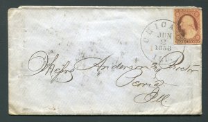 1856 Chicago, Illinois to Peoria, Illinois