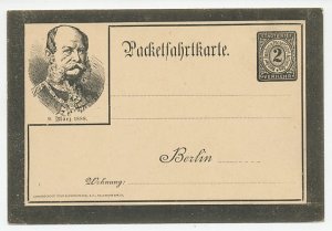 Local mail stationery Berlin Emperor Wilhelm I - Mourning card
