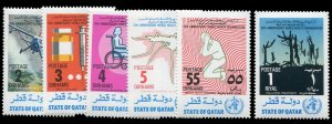 Qatar #341-346 Cat$40, 1973 WHO, complete set, never hinged