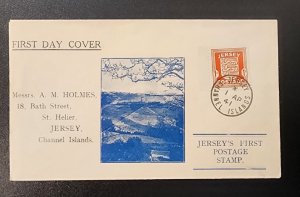 1941 St. Helier Jersey Channel Islands  FDC First Day Cover Occupied England