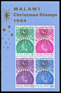 Malawi 21a, MNH, Christmas 1964 souvenir sheet