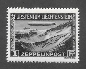 Liechtenstein  1931  Zeppelin Airmail    Sc# C7    Mint