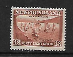 NEWFOUNDLAND 199  MNH   FISHING FLEET, SAILING SHIPS, 1937