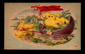 Early 1900s Easter Greetings Postcard Unused - L34702