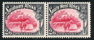 South West Africa SG82 2/6 Carmine and Grey M/M Cat 29 pounds