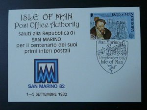 europa 1982 San Marino 82 Isle of Man stationery card