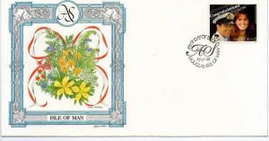 Isle of Man 1986 Royal Wedding Prince Andrew  Sarah Sc 314 Fargusan Flower Or...