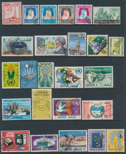 QATAR Small collection of over 50 different stamps all postally used