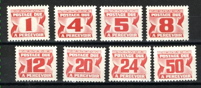 C  J28a,J31a-J34a,J36a-J40   Mint NH VF 1977-78 PD