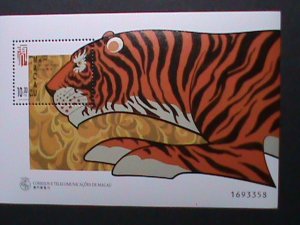 ​MACAU CHINA-1998-SC#908a- YEAR OF THE LOVELY TIGER MNH S/S VERY FINE