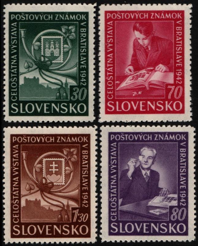 ✔️ SLOVAKIA 1942 - PHILATELIC EXPO - SC.70/73 MNH OG [SK098]