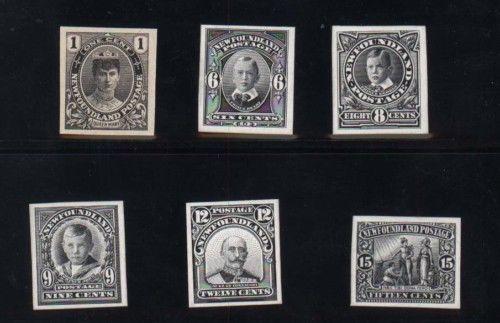 Newfoundland #104P \ #114P XF Mint Proofs In Black