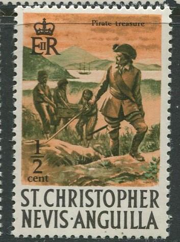 St. KITTS-NEVIS-Scott 206 -Definitives-1970- MNH - Single 1/2c Stamp