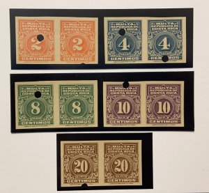 A) 1915, COSTA RICA, PORTOMARKEN, SCOTT J9/J13, POSTAGE DUES