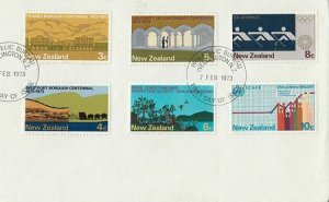 New Zealand Scott 511-6 FDC - 1973 Commemorative Issues