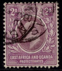 EAST AFRICA and UGANDA EDVII SG19, 2a dull & bright purple, FINE USED.