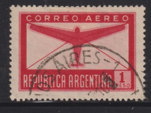 Argentina C61 Plane & Letter 1951